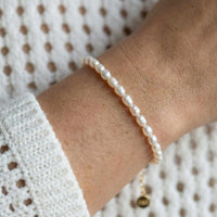 Thumbnail for Freshwater Pearl Bracelet by Brother & Sisters featuring unique, handcrafted pearls on a wrist.