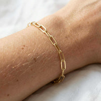 Thumbnail for Gold Paperclip Chain Bracelet by Brother & Sisters, crafted with premium stainless steel and 18K gold PVD coating.