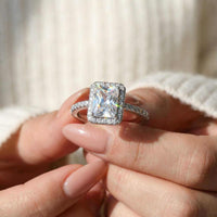 Thumbnail for Anello rettangolare in argento