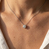 Thumbnail for Collana solitario con moissanite