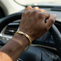 Thumbnail for Infinity Bond Matching Bracelet worn on a hand while driving, showcasing its elegant design by Brother & Sisters.