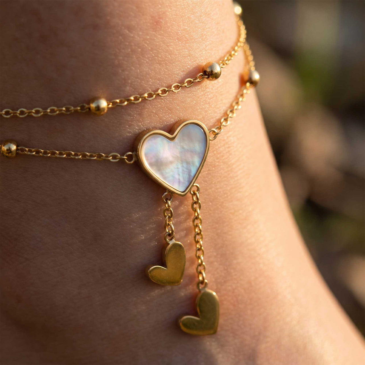 Cavigliera Cuore e Madreperla