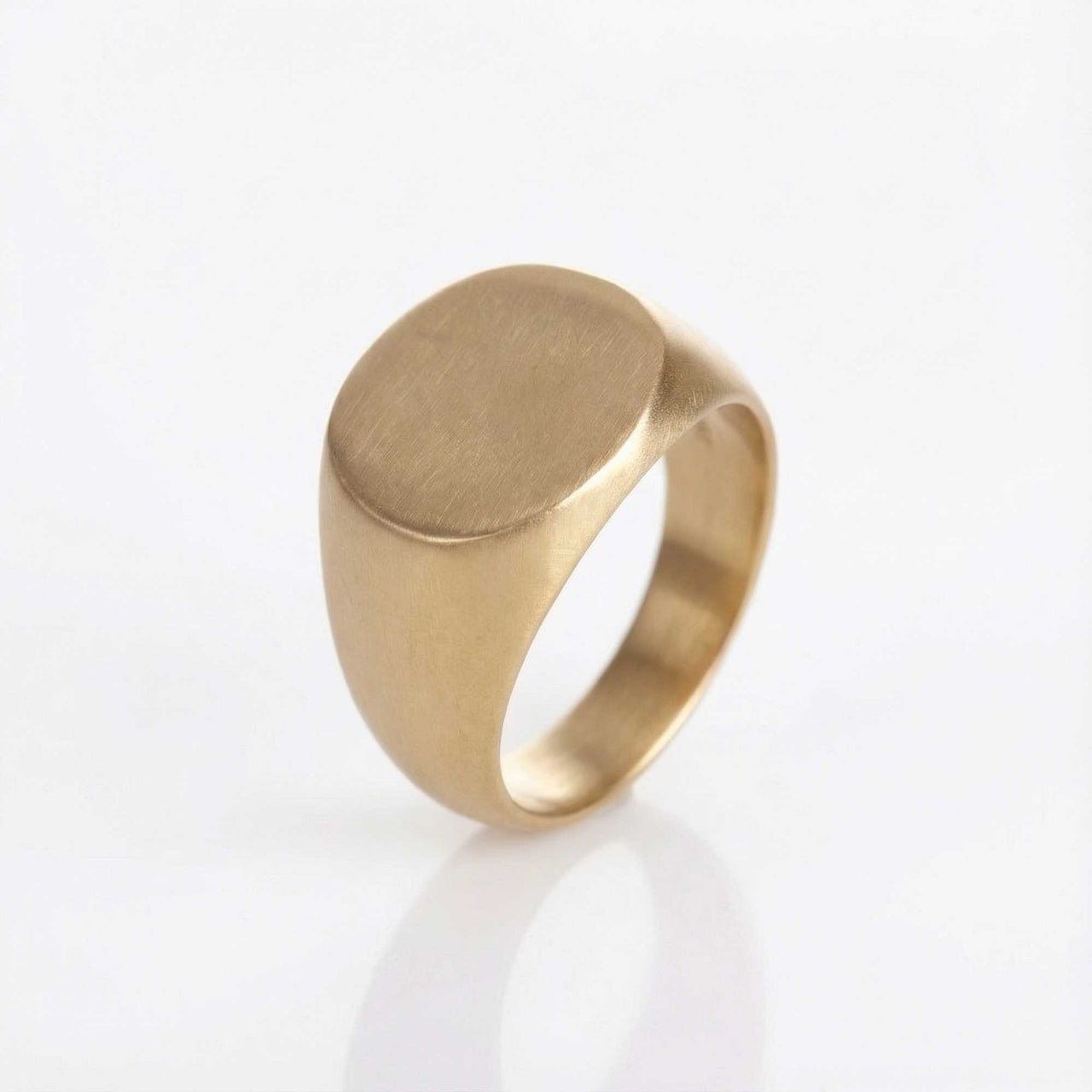 Oval Ring worn on mans hand — 15mm wide titanium steel band, refined mens statement ring by Brother & Sisters
