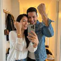 Thumbnail for Love Couple Bracelet worn by a happy couple, showcasing matching bracelets from Brother & Sisters.
