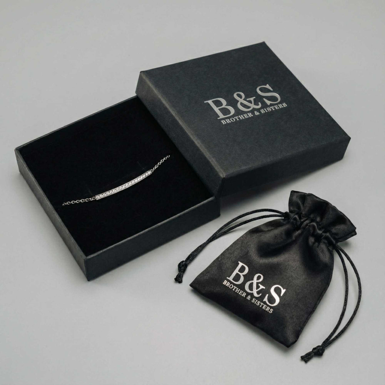 Bracciale con barra di cristalli