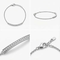 Thumbnail for Bracciale con barra di cristalli