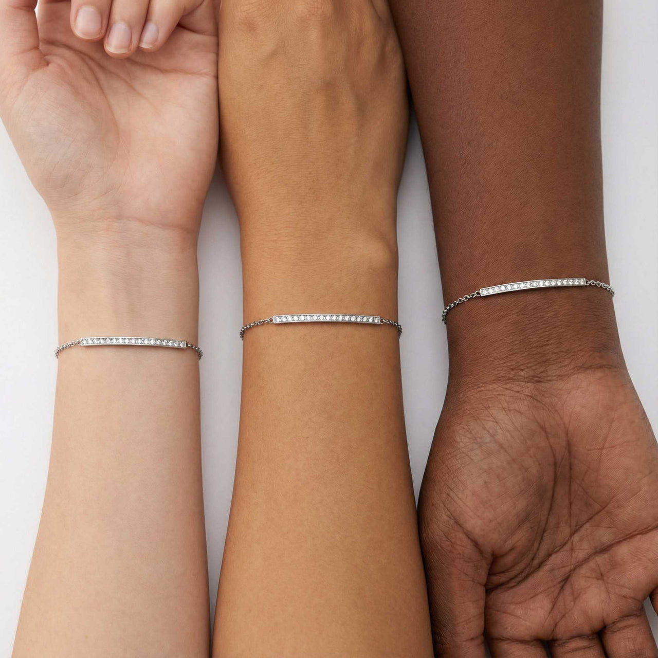 Bracciale con barra di cristalli