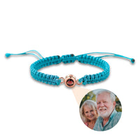 Thumbnail for Man Blue Photo Bracelet by Brother & Sisters featuring a circle pendant for personalized photo memories.
