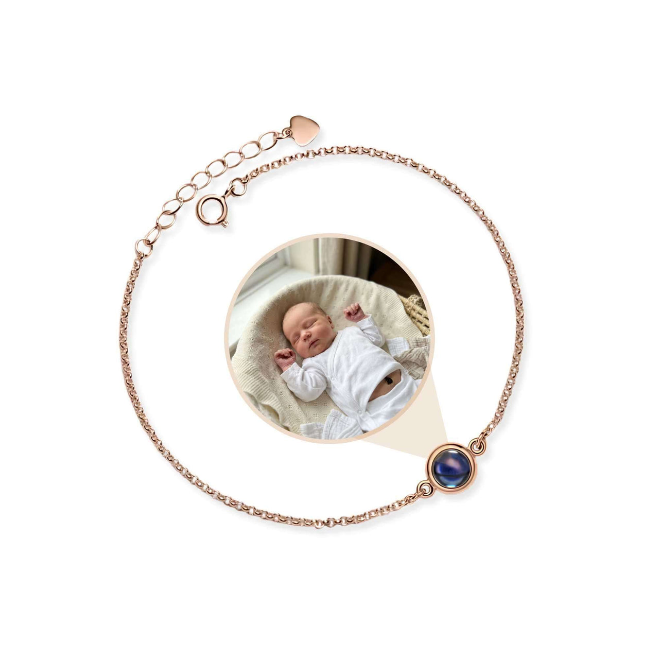 Photo Projection Bracelet by Brother & Sisters featuring a photo locket and elegant design to keep memories close.