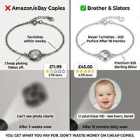 Thumbnail for Comparison of photo projection bracelets: Brother & Sisters premium quality vs cheap copies. Photo Projection Bracelet features.