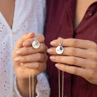 Thumbnail for Precious Name Necklace featuring personalized pendants with initials and birthstone crystals by Brother & Sisters.
