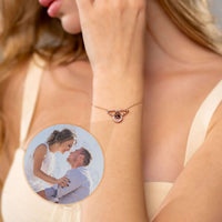 Thumbnail for Angel Photo Bracelet featuring an angel wing motif and personalized photo, designed by Brother & Sisters.