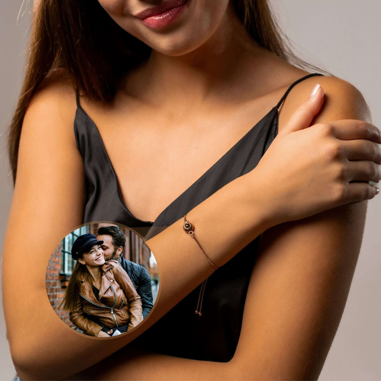Bubble Personalized Photo Bracelet For Women - Personalized Gift For Woman - Custom Jewelry For Her - Custom Bracelet Picture - Personalised Photo Gift Bracelet Brother & Sisters