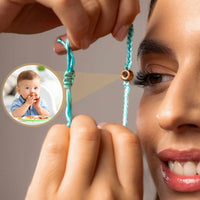 Thumbnail for Blue Photo Bracelet featuring a personalized photo of a child, elegant design by Brother & Sisters.