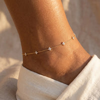 Thumbnail for Clover Charm Anklet