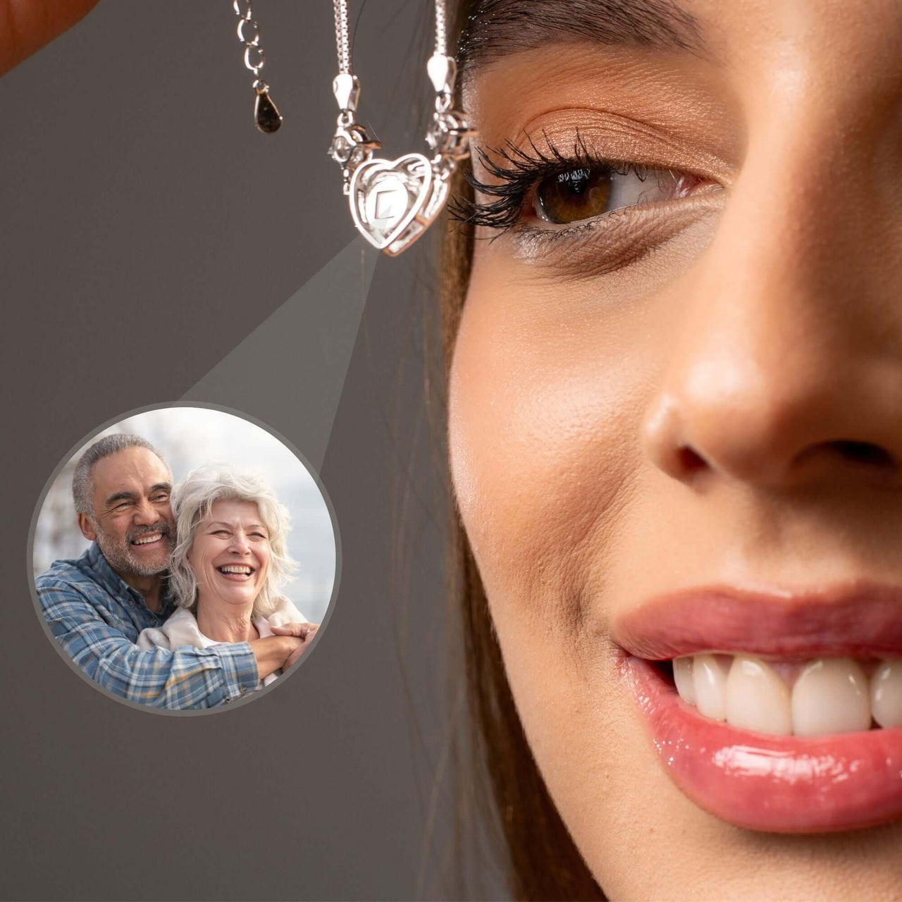 Diamond Photo Bracelet showcasing a pendant highlighting a cherished couple's photo by Brother & Sisters.
