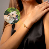 Thumbnail for Diamond Photo Bracelet featuring a photo of a happy dog, elegant design by Brother & Sisters.