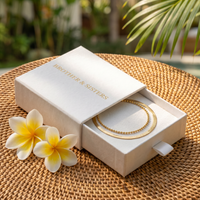 Thumbnail for Double Snake Anklet Set in Brother & Sisters gift box on beach