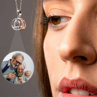 Thumbnail for Duo Photo Necklace showcasing a customizable pendant with a photo of cherished loved ones by Brother & Sisters.
