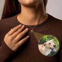 Thumbnail for Duo Photo Necklace showcasing a customisable pendant with a pet photo, by Brother & Sisters.