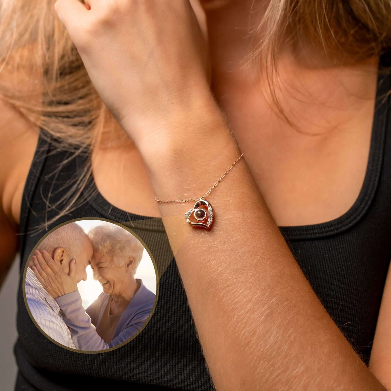 Family Photo Bracelet showcasing a heart pendant, ideal for cherishing memories with loved ones by Brother & Sisters.