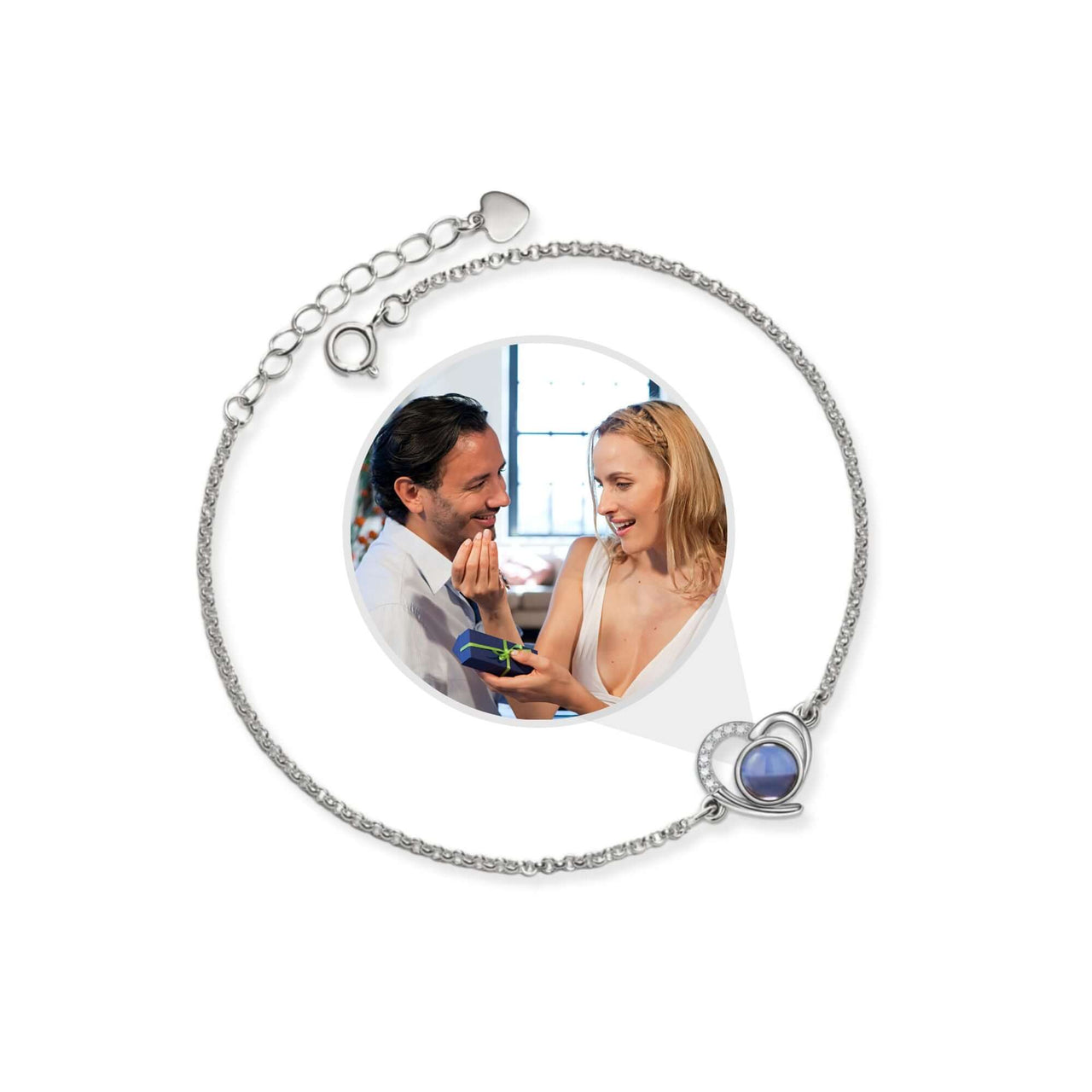Favorite Photo Bracelet featuring a stylish design and a heart charm by Brother & Sisters, capturing cherished memories.