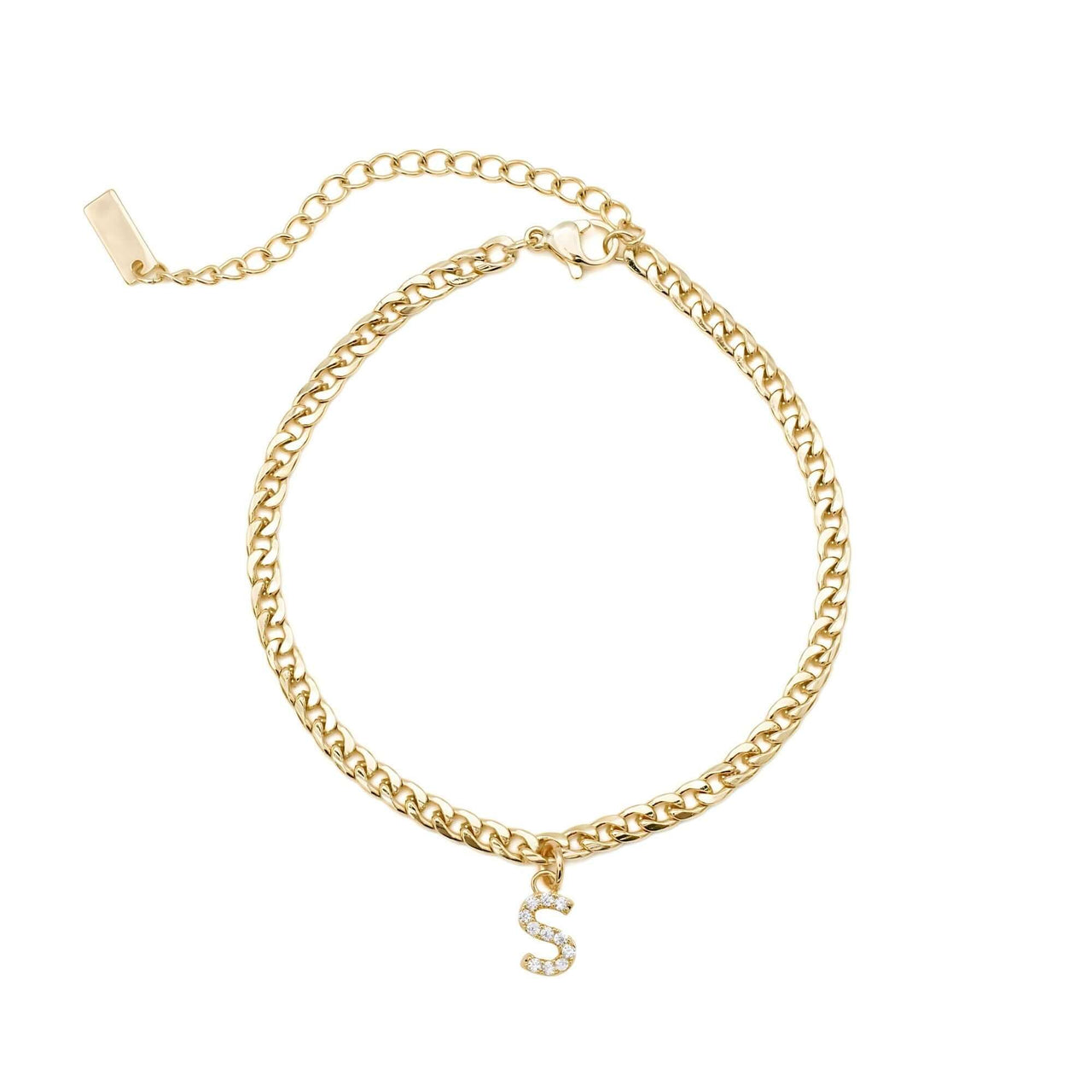 Gold Initial Anklet - Ankle Bracelet - Anklet for Women - Gold Leg Bracelet Anklet S Brother & Sisters