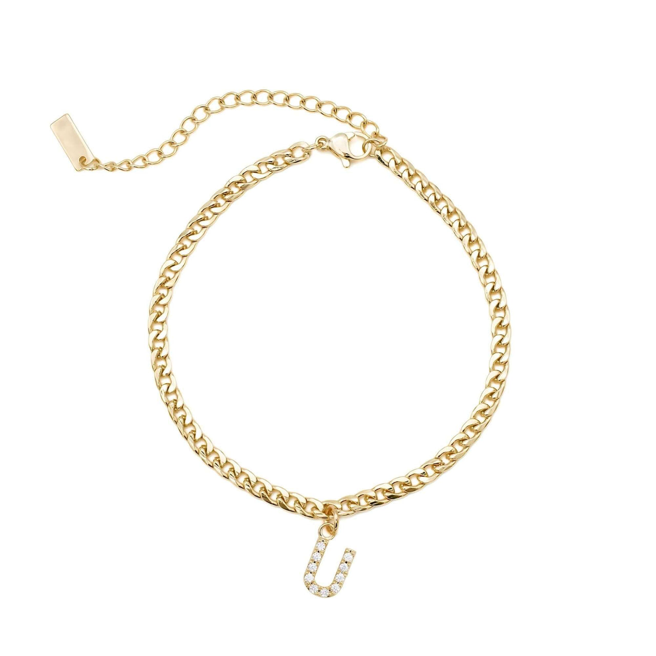 Gold Initial Anklet - Ankle Bracelet - Anklet for Women - Gold Leg Bracelet Anklet U Brother & Sisters