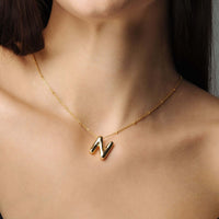 Thumbnail for Essential Initial Necklace by Brother & Sisters featuring a gold N pendant, perfect for personalized elegance.