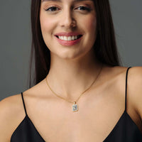 Thumbnail for Happiness Initial Necklace by Brother & Sisters, gold pendant necklace for women featuring personalized initial charm.