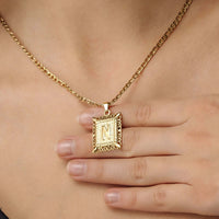 Thumbnail for Vintage Initial Necklace featuring a gold letter charm, crafted by Brother & Sisters, perfect for a personalized style.