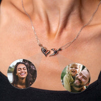 Thumbnail for Half-Heart Photo Necklace Set showcasing personalized photos of loved ones, crafted by Brother & Sisters.