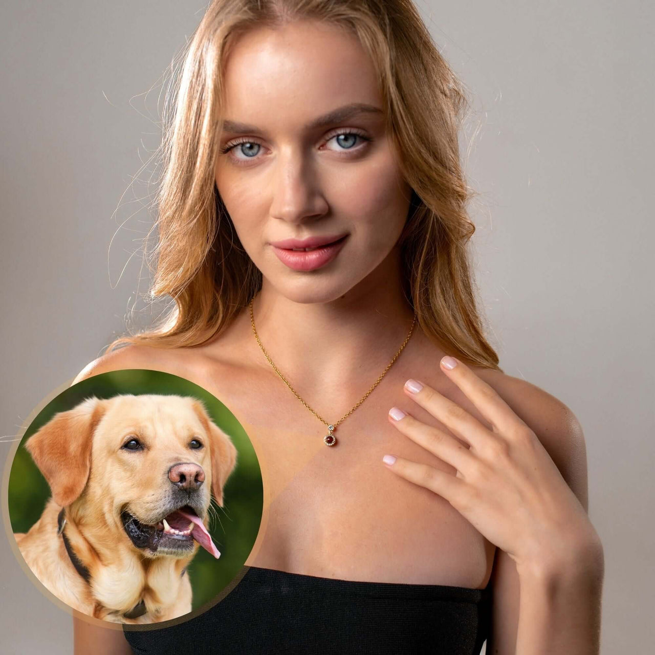 Halo Photo Necklace - Personalised Necklace - Customised Necklace Necklace Brother & Sisters