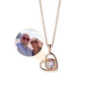Thumbnail for Heart Photo Necklace - Personalised Necklace - Customised Necklace Necklace Rose Gold Brother & Sisters