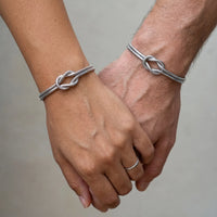 Thumbnail for Lane B v2 Knot Couple Bracelet silver couple Spanish Italian matching cozy intimate Mediterranean