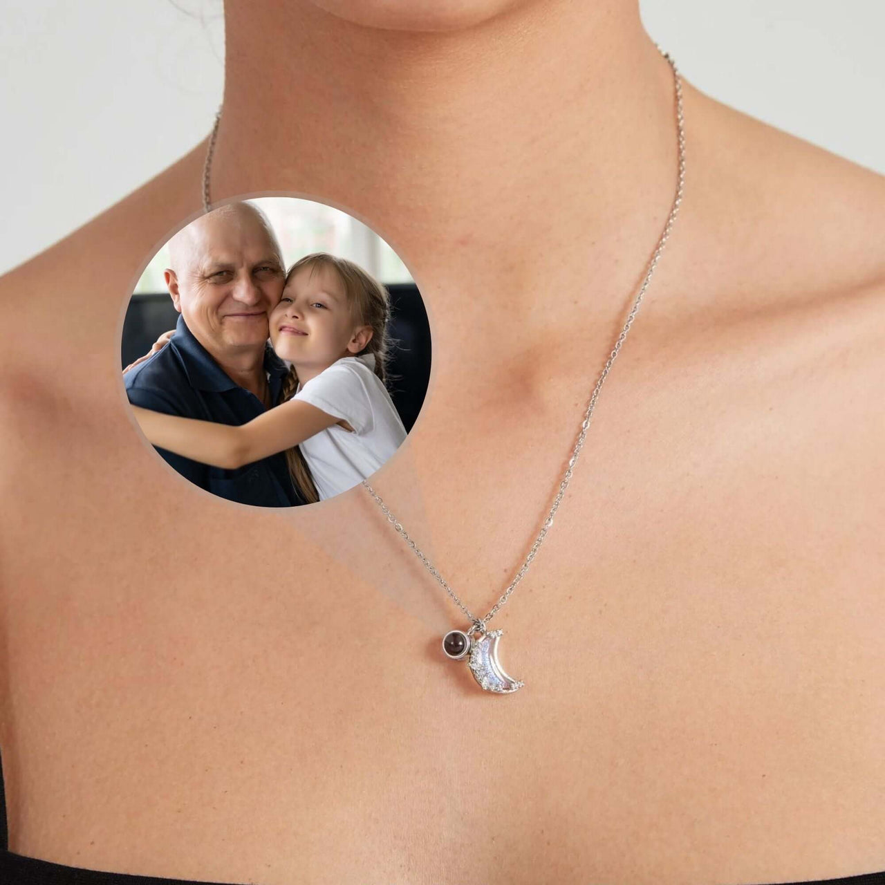 Hope Photo Necklace showcasing a custom photo pendant, perfect for cherishing memories by Brother & Sisters.