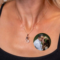 Thumbnail for Kitten Photo Necklace with a personalized kitten pendant, elegant design by Brother & Sisters, perfect for pet lovers.