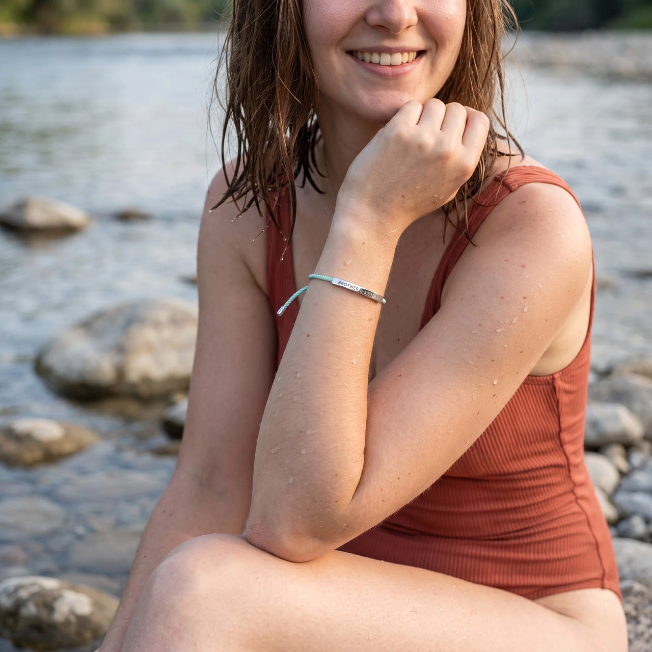 La Menthe, silver bracelet — waterproof | SKU: lamenthe-wg