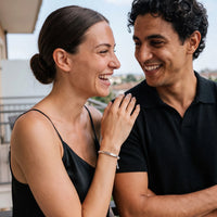 Thumbnail for La Perle, silver bracelet — couple | SKU: laperle-wg