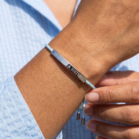 Thumbnail for Le Ciel, silver bracelet — close up | SKU: leciel-wg