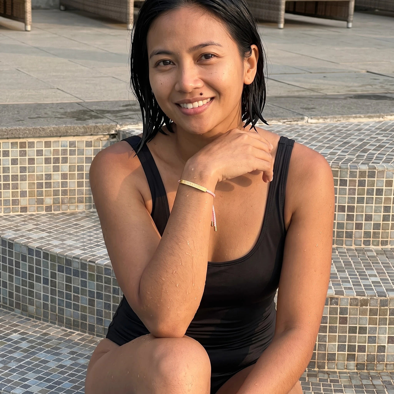 Le Corail, gold bracelet — waterproof | SKU: lecorail-g