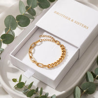 Thumbnail for The Double, gold bracelet — gift box | SKU: ledouble