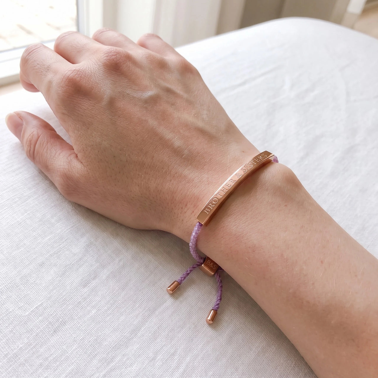 Le Mauve, rose gold bracelet — real size | SKU: lemauve-rg