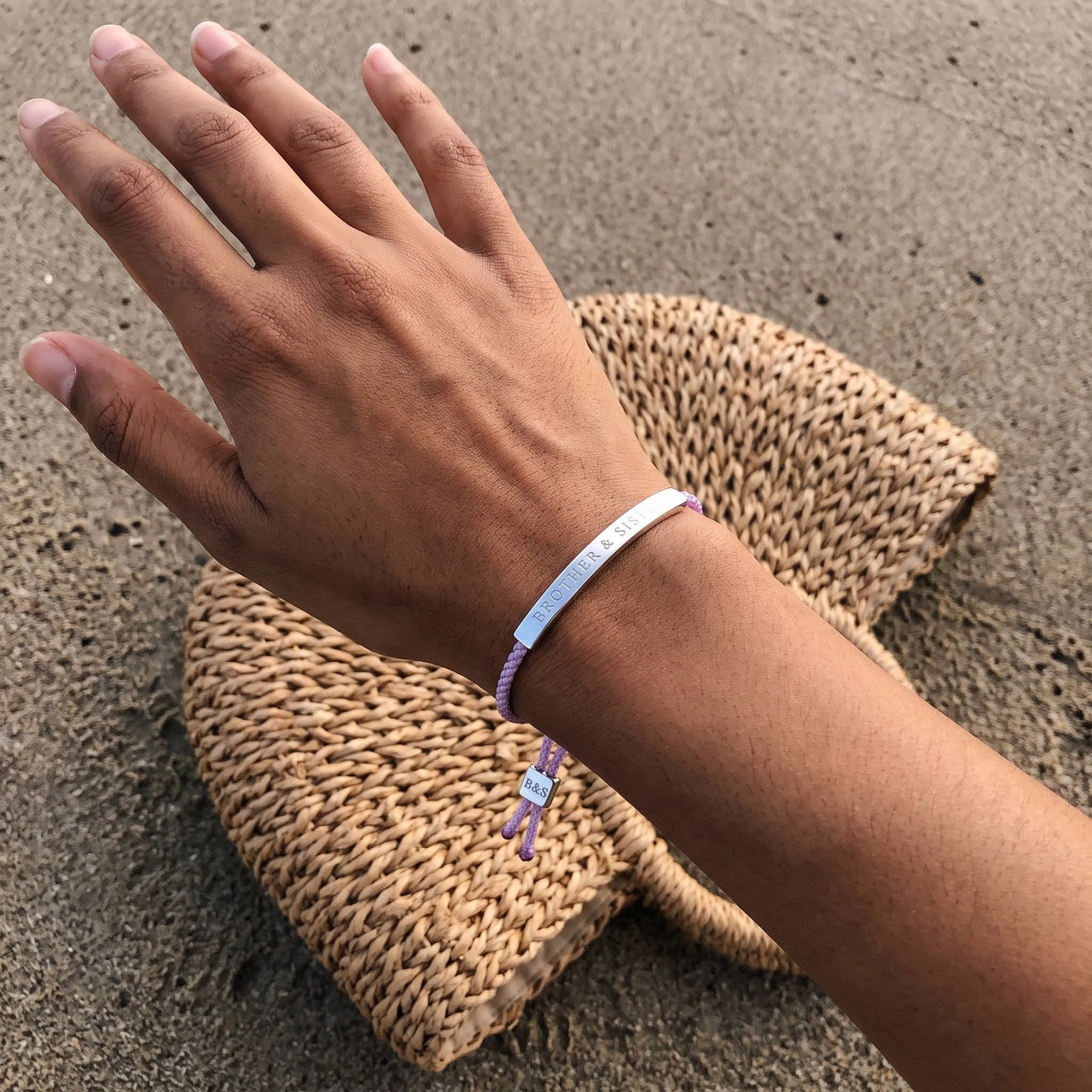 Le Mauve, silver bracelet — real size | SKU: lemauve-wg