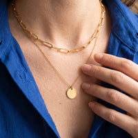 Thumbnail for The Trendy, gold necklace — close up | SKU: le-tendance-g