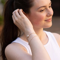 Thumbnail for The Pure, gold bracelet — worn gesture | SKU: l-epure