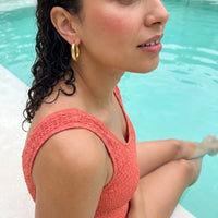 Thumbnail for The Mates, gold earrings — waterproof | SKU: lesmates