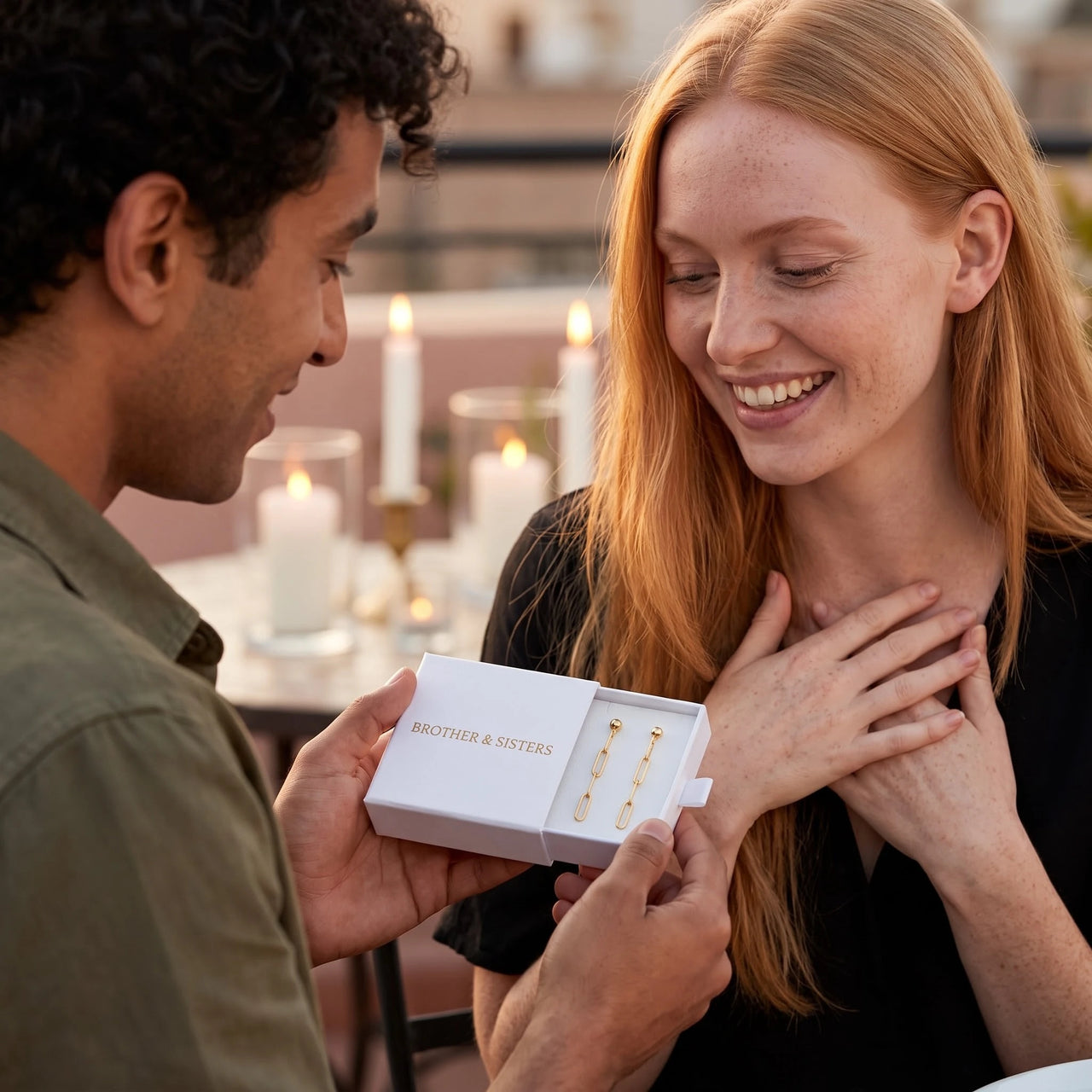 The Pendantes, gold earrings — gift reveal | SKU: lespendantes