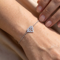 Thumbnail for Bracciale minimal — primo piano dei dettagli, argento | SKU: 11662607-white-gold