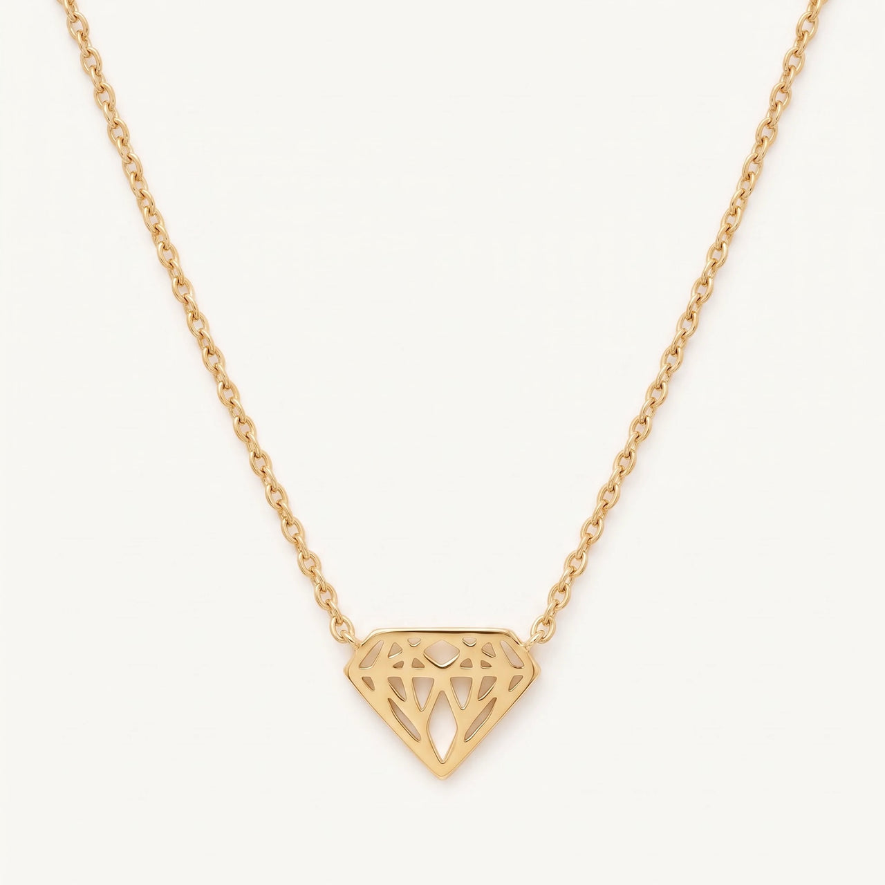 Collana minimal — foto prodotto su sfondo bianco, oro | SKU: 12791388-gold